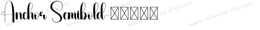 Anchor Semibold字体转换
